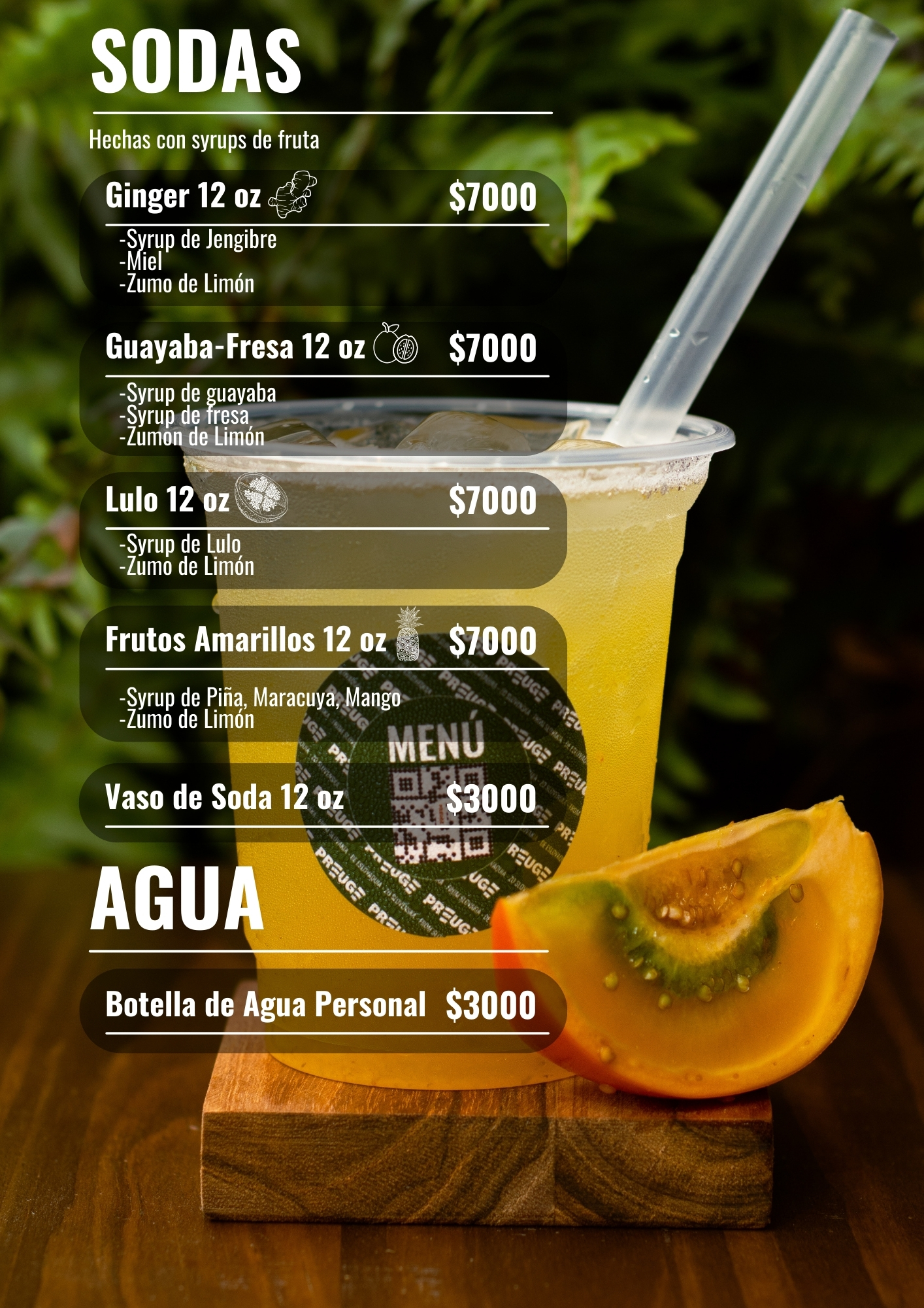 Menu de Limonadas