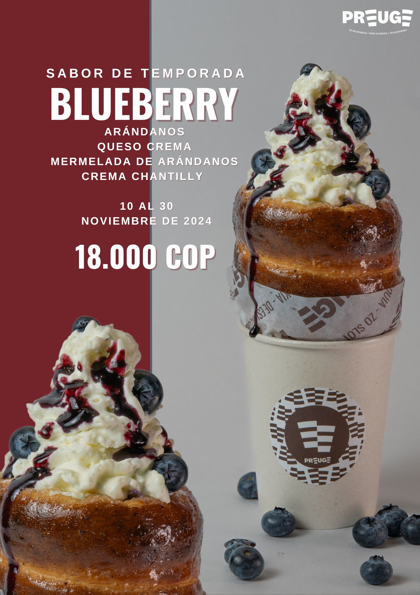 Blueberry Trdelník