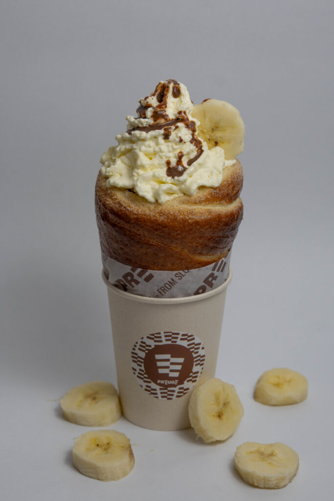 Trdelník Banana – Preuge Pastelería Eslovaca, Bucaramanga